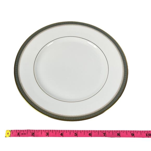 VTG Royal Doulton 9" BREAKFAST LUNCH PLATE Clarendon Bone China Gold White H4993 - Picture 5 of 6